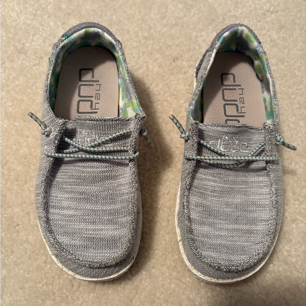 Hey Dude Kids Gray Moccasins
